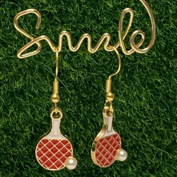 Ping Pong Earrings, Sports Earrings, Ping Pong Paddle, Gift Idea, Silly Earring - Picture 3 of 6